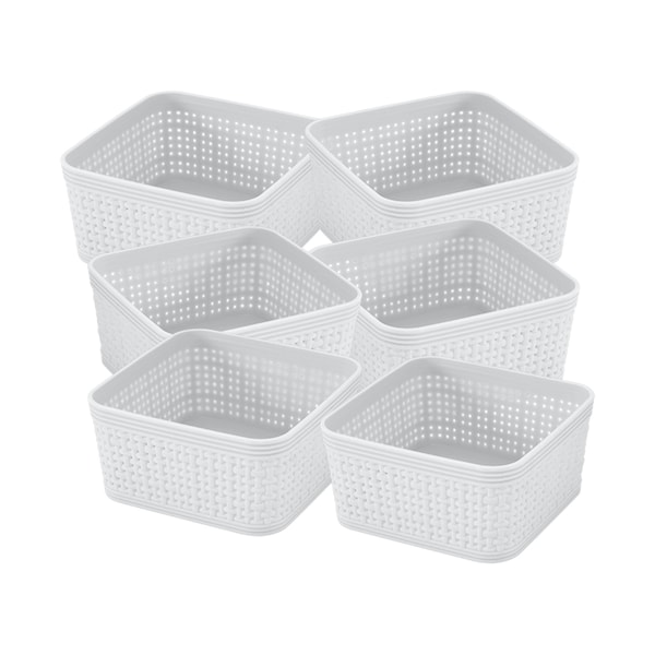 Simplify Plastic, White, 4.72 in W, 4.72 in D, 4.72 in L 30006-WHITE - main